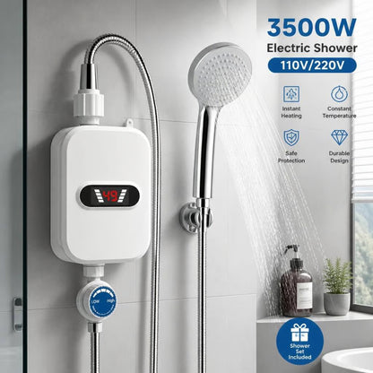 Chauffe-Eau Électrique Instantané 3500W avec Douchette