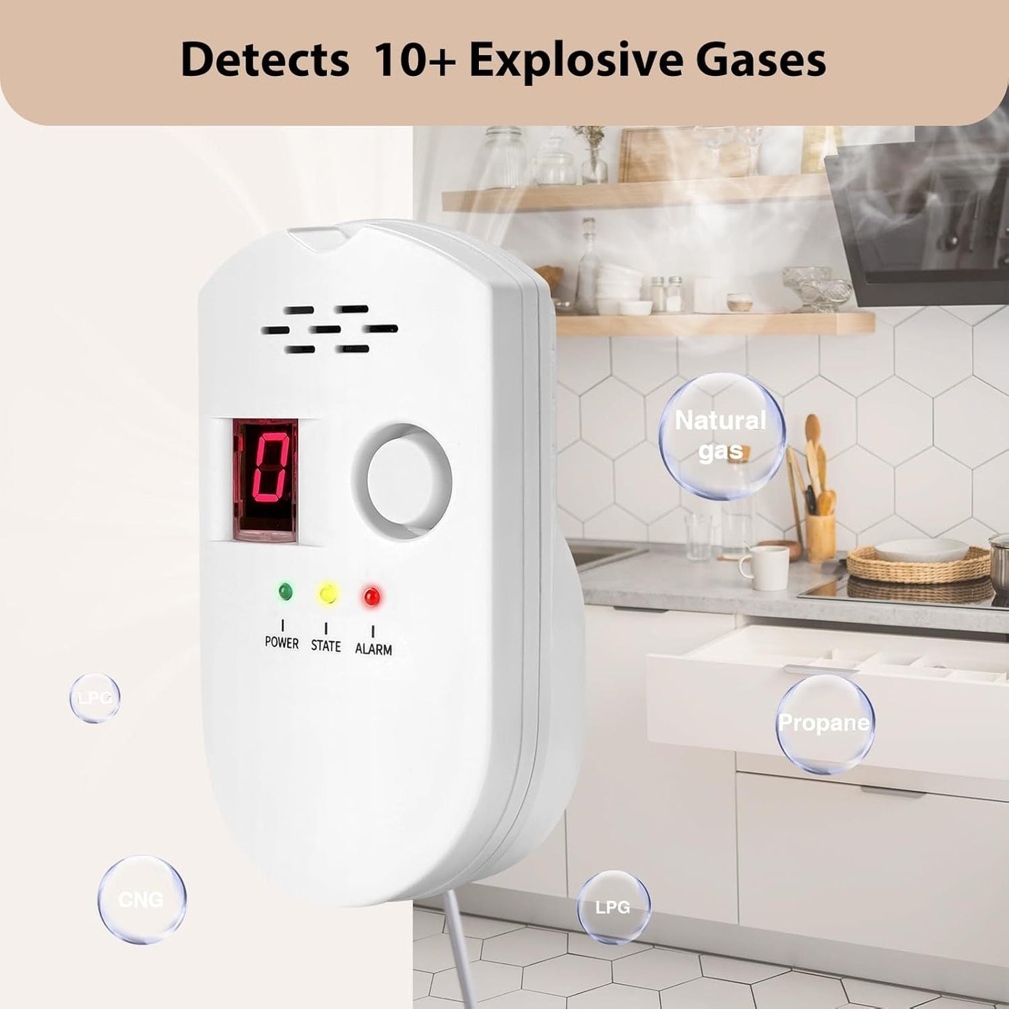 Alarme Anti-Fuite de Gaz Butane/Propane – Sécurité 24h/24