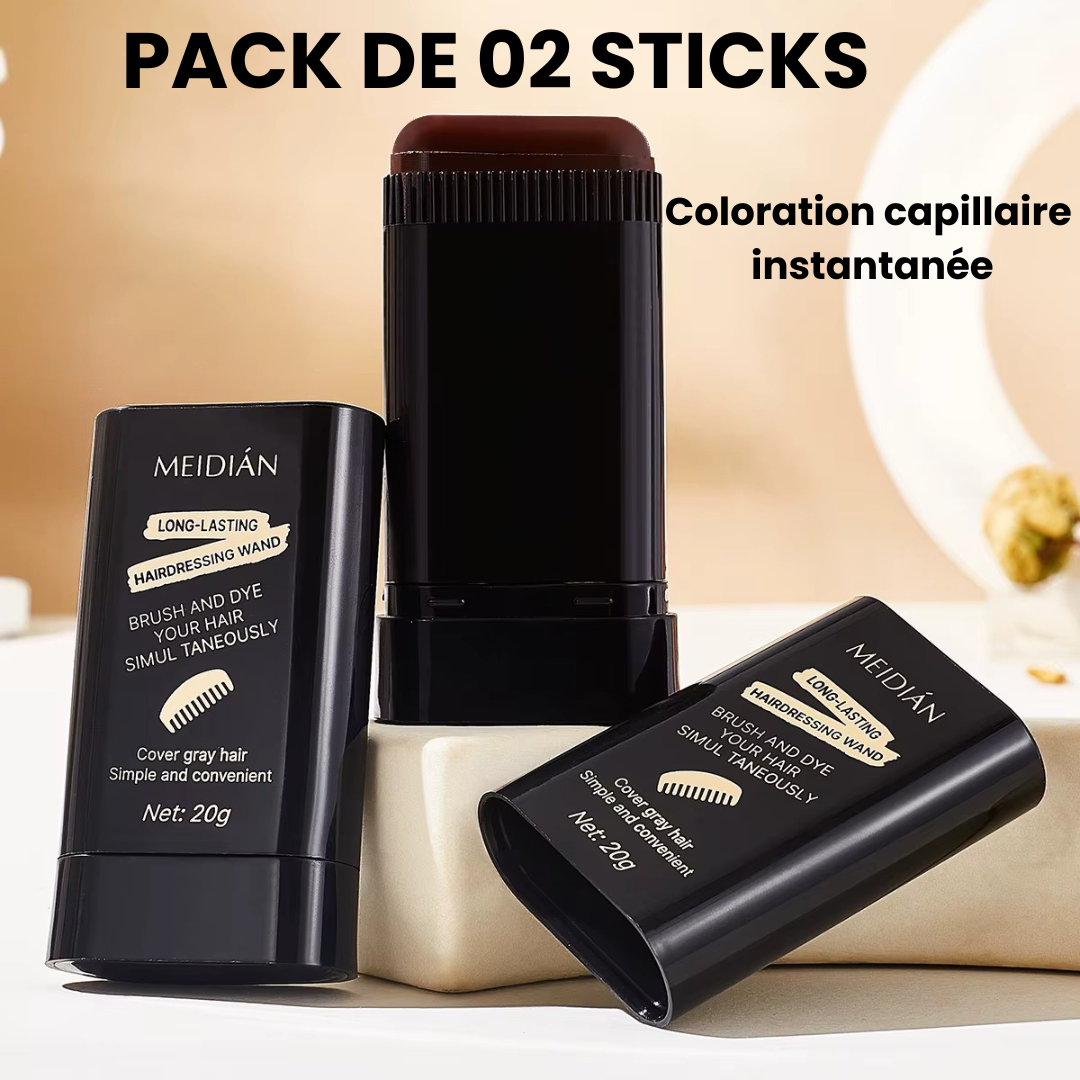 𝟏 Acheté = 𝟏 Offert - Karité Noir | Le Stylo Coloration Express Anti-Cheveux Gris