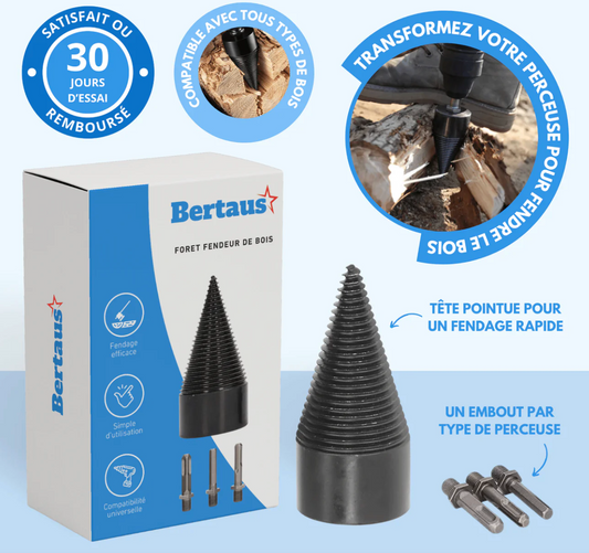 Foret fendeur de bois – Cône fendeur pour perceuse